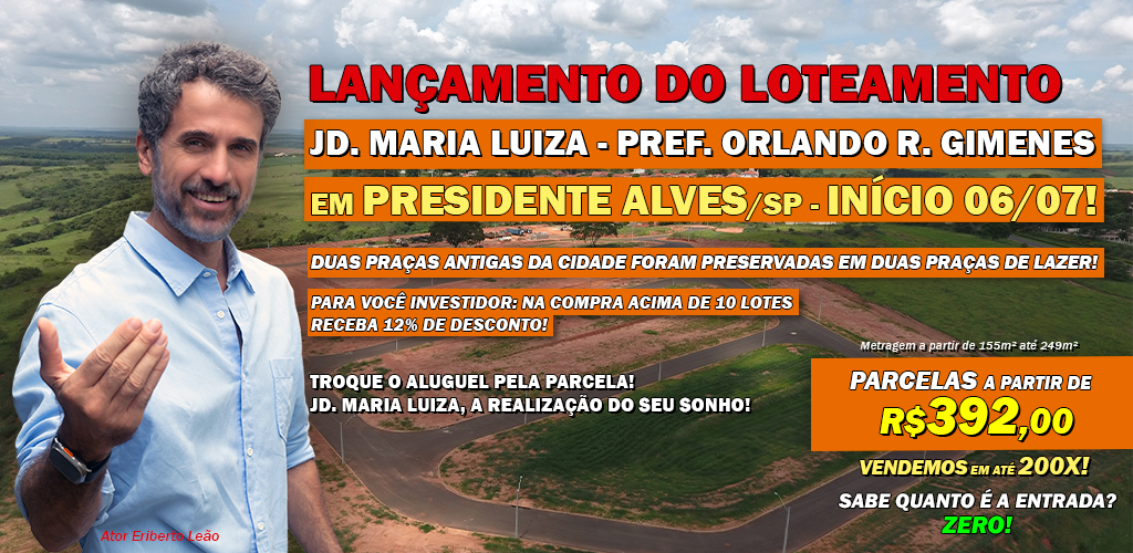 Lançamento em Presidente Alves!