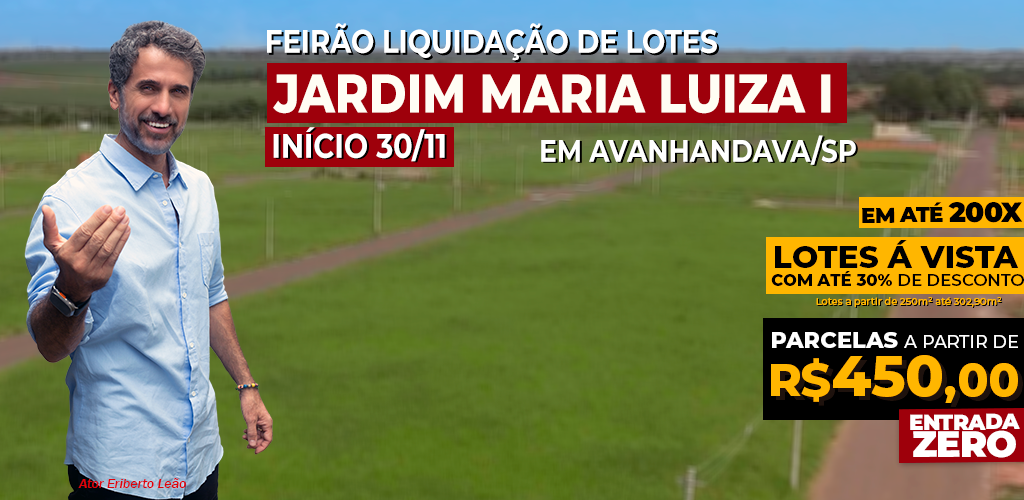 Feirão Liquidação de Lotes em Avanhandava!